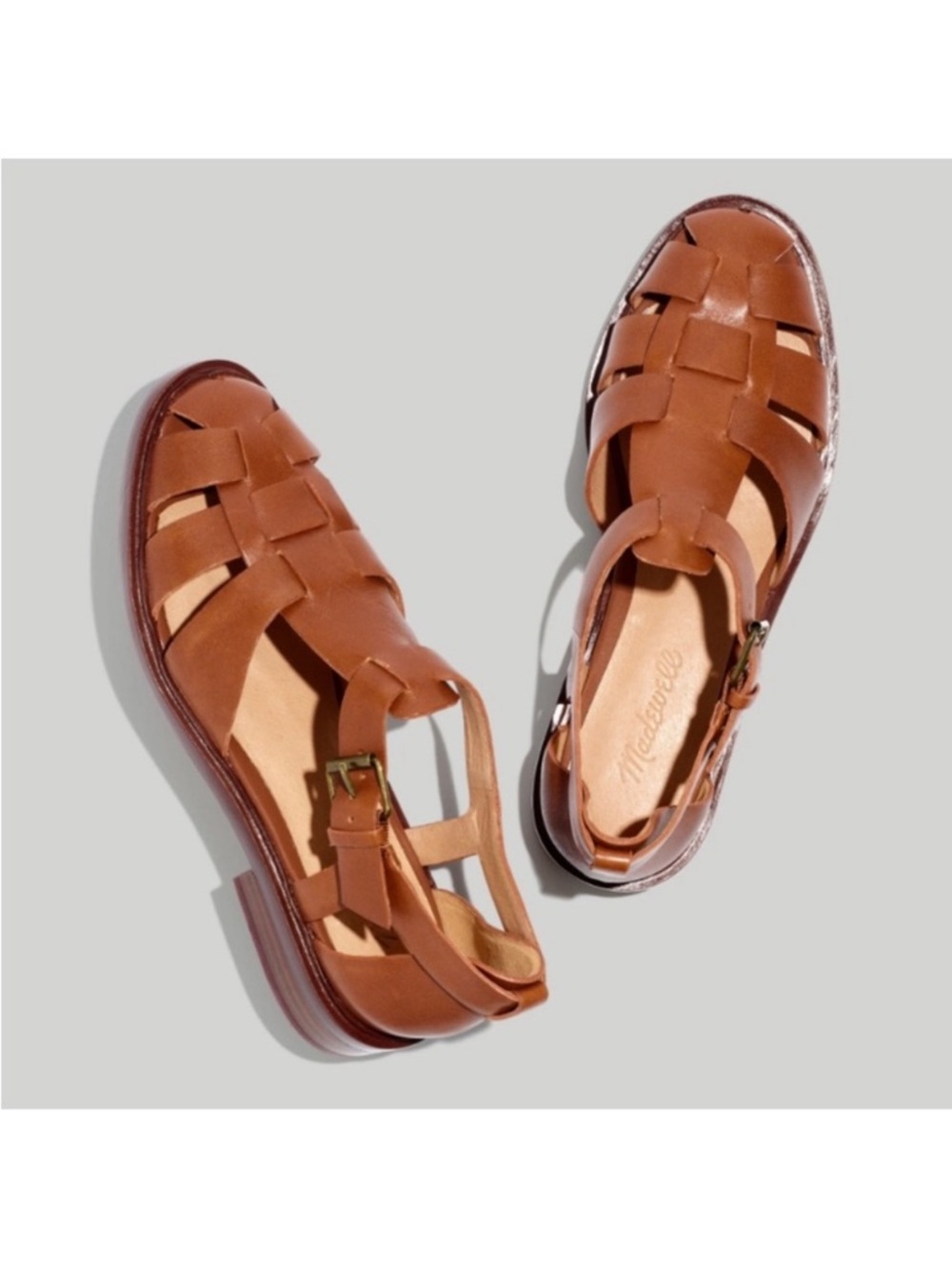 Madewell The Rina Fisherman Flat Tan Size 9.5